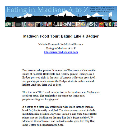 Title details for Madison Food Tour: Eating Like a Badger by Nichole Fromm - Available